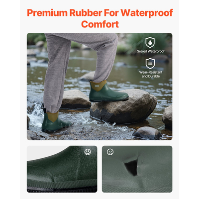 VEVOR Γυναικείες μπότες κατάστρωσης αδιάβροχες αντιολισθητικές μπότες εργασίας για βροχή Μέγεθος 9 US