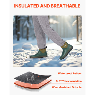 VEVOR Γυναικείες μπότες κατάστρωσης αδιάβροχες αντιολισθητικές μπότες εργασίας για βροχή Μέγεθος 9 US