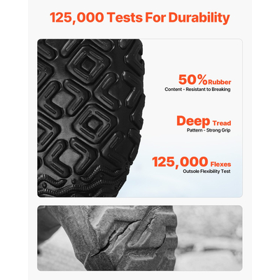 VEVOR Rubber Boots Ανδρικά Προστατευτικά Υποδήματα Steel Toe Work Μπότες βροχής Μέγεθος 13 US