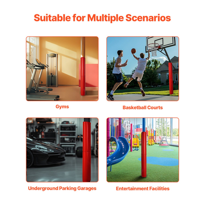 VEVOR 180cm Basketball Pole Pad Durable Padding 5-16 Round 11,5x11,5 Square Pole