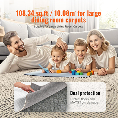 VEVOR Rug Pad Gripper 9&#039; x 12&#039; Protective Carpet Pad 0,24" για όλα τα δάπεδα