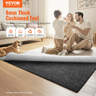 VEVOR Rug Pad Gripper 8&#039; x 10&#039; Protective Carpet Pad 0,24" για όλα τα δάπεδα
