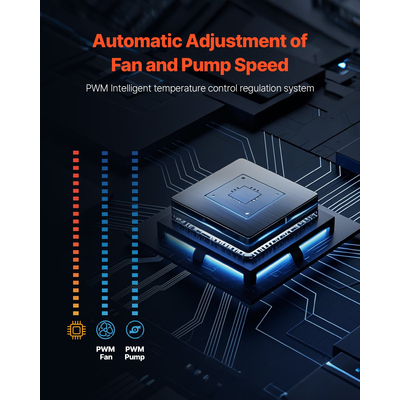 VEVOR CPU Liquid Cooler AIO CPU Water Cooler με ανεμιστήρες PWN 120 mm για Intel AMD