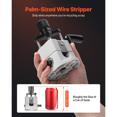 Χειροκίνητο μηχάνημα απογύμνωσης καλωδίων VEVOR 0.06-1 με το χέρι ή με τρυπάνι