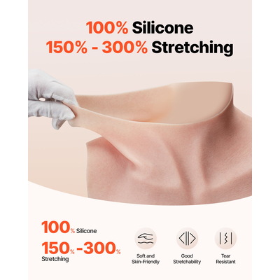 Ψεύτικο στήθος VEVOR σιλικόνης μεγέθους K με ψηλό λαιμό για Cosplay Drag Queen