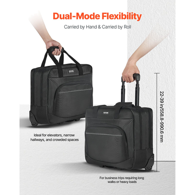 Τσάντα φορητού υπολογιστή VEVOR Rolling 15,6 ιντσών Τσάντα υπολογιστή για γυναίκες και άνδρες