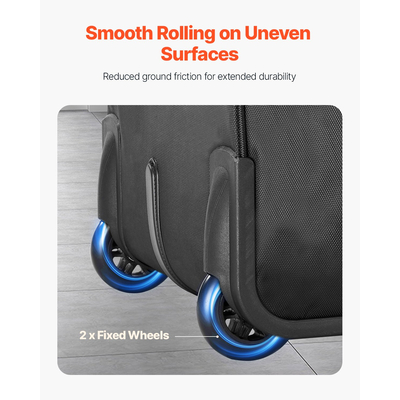 Τσάντα φορητού υπολογιστή VEVOR Rolling Τσάντα υπολογιστή 17,3 ιντσών για γυναίκες και άνδρες Μαύρη