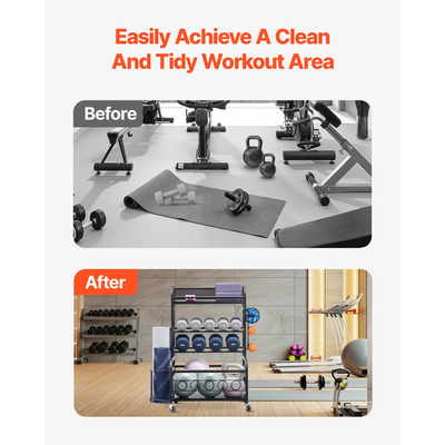 VEVOR Home Gym Workout Equipment Organizer Ματ γιόγκα Storage Weight Rack Dumbbell