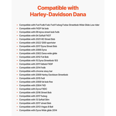 VEVOR Πλάτη Μοτοσικλέτας Sissy Bar για Harley-Davidson Dana