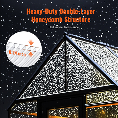 VEVOR 12 Pack Πολυανθρακικά Πάνελ Θερμοκηπίου 2&#039; X 4&#039; X 0,24&#039;&#039; Φύλλα οροφής