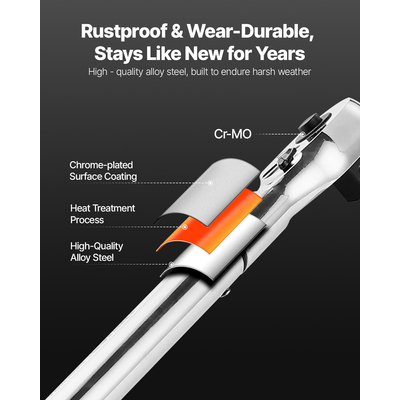 Δυναμόκλειδο VEVOR Click 3/4 ιντσών με κίνηση 100-600 lbf-ft/136-814N.m διπλής κατεύθυνσης