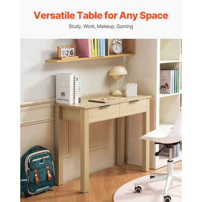 VEVOR Μικρό Γραφείο με Συρτάρι Παιδικό Γραφείο για Υπνοδωμάτιο Απλό Γραφείο Μελέτης Ξύλινο Φωτιστικό