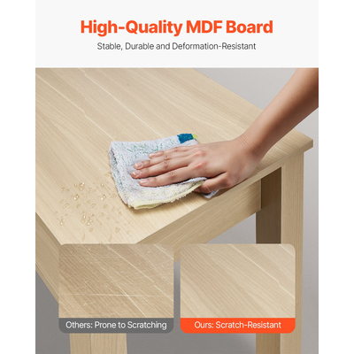 VEVOR Μικρό Γραφείο με Συρτάρι Παιδικό Γραφείο για Υπνοδωμάτιο Απλό Γραφείο Μελέτης Ξύλινο Φωτιστικό