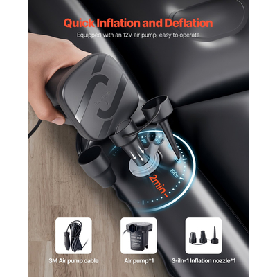 VEVOR Στρώμα Αέρα Αυτοκινήτου Φουσκωτό Αυτοκίνητο Κάμπινγκ Ταξίδι Υπνοδωμάτιο SUV MPV Sedan