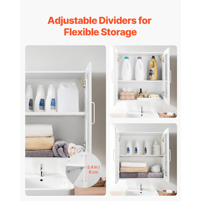 VEVOR Ντουλάπι Κουζίνας 2 Επιπέδων με 4 Πόρτες, Σετ 2 Τεμαχίων, για Πλυντήριο