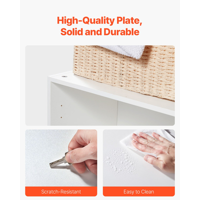 VEVOR 54 ιντσών Ντουλάπι Κουζίνας 2 Επιπέδων με 3 Πόρτες, Λευκό