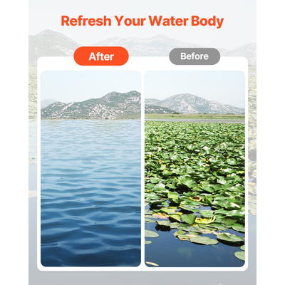 Τσουγκράνα VEVOR 32x6,3 ίντσες για υδρόβια ζιζάνια, διπλής όψης για λίμνη, σχοινί 30 ποδιών