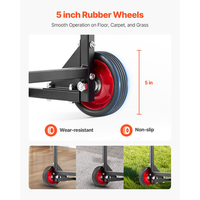 Πτυσσόμενο καρότσι VEVOR για 10 καρέκλες των 100 λίβρες με συρόμενο καρότσι τύπου Push-Style