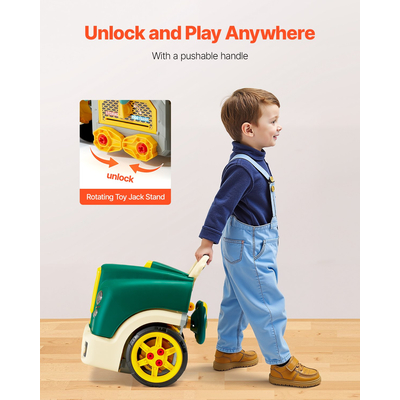 VEVOR Σετ επισκευής αυτοκινήτου για παιδιά με μηχανικό κινητήρα και αφαιρούμενα μέρη, πράσινο