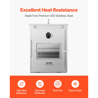 VEVOR Πτυσσόμενος Φούρνος Κάμπινγκ Φορητή Σόμπα Κάμπινγκ από Ανοξείδωτο Ατσάλι Γκριλ 3 Επιπέδων