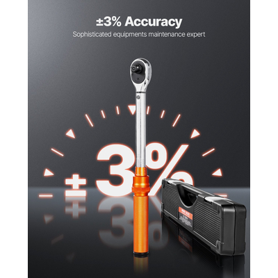 Σετ κλειδιών ροπής VEVOR Click 3/8 ιντσών με κίνηση 5-60 Nm / 3.7-44.3 lbf.ft 72 δοντιών