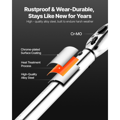 Σετ κλειδιών ροπής VEVOR Click 3/8 ιντσών με κίνηση 5-60 Nm / 3.7-44.3 lbf.ft 72 δοντιών