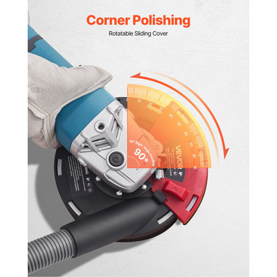 Κάλυμμα σκόνης γωνιακού τροχού VEVOR, ροδέλες σύσφιξης 4-5 ιντσών, 6 ιντσών και δίσκος λείανσης 5 ιντσών