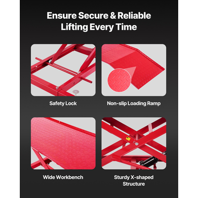 VEVOR 1000lbs Υδραυλική βάση ανύψωσης μοτοσικλέτας με γρύλο για ποδήλατο Dirt Street ATV