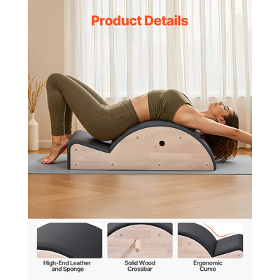 VEVOR Pilates Διορθωτής Σπονδυλικής Στήλης Arc Fitness Αξεσουάρ Ασκήσεων Σπονδυλικής Στήλης από Καουτσούκ και Ξύλο
