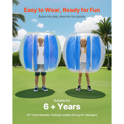VEVOR 2 φουσκωτές μπάλες προφυλακτήρα 3FT/0.9M με σώμα PVC, μπάλα Sumo Zorb για εξωτερικούς χώρους
