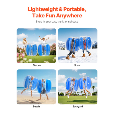 VEVOR 2 φουσκωτές μπάλες προφυλακτήρα 3FT/0.9M με σώμα PVC, μπάλα Sumo Zorb για εξωτερικούς χώρους