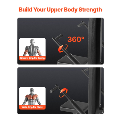 VEVOR Καθιστό μηχάνημα βύθισης τρικεφάλων, δικεφάλων, πιέσεων και στήθους με καλωδιακή μπάρα