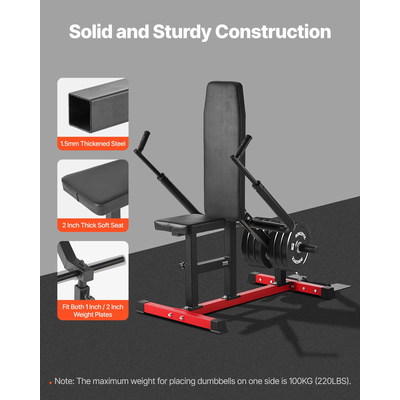 VEVOR Καθιστό μηχάνημα βύθισης τρικεφάλων, δικεφάλων, πιέσεων και στήθους με καλωδιακή μπάρα