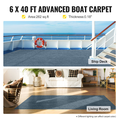 Boat Carpet Marine Carpet Roll 6x39,3&#039; Grey Cutpile Χαλί βεράντας εξωτερικού χώρου κατάστρωμα