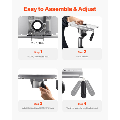 Βάση καθίσματος σκάφους VEVOR με συρόμενη ρύθμιση προς τα εμπρός και προς τα πίσω