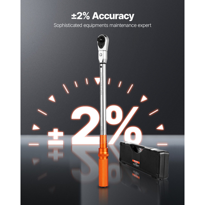 Ρυθμιζόμενο κλειδί ροπής VEVOR με κίνηση 1/2 ίντσας 20-160 lbf-ft/27,1-216,8 Nm