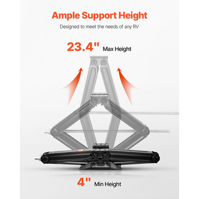 Ψαλιδωτοί γρύλοι VEVOR RV 5000lbs 23,4in Σταθεροποιητής RV Ψαλιδωτοί γρύλοι ισοπέδωσης 4 σετ