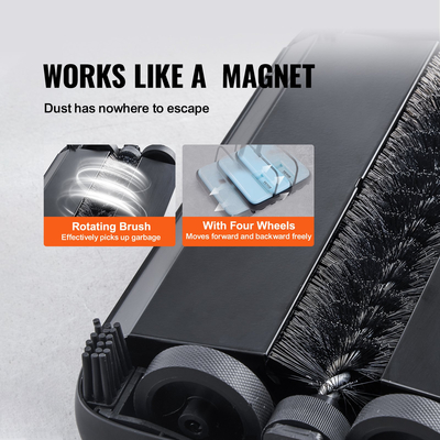 VEVOR Χειροκίνητη σκούπα χαλιών με πλάτος 170mm, διαδρομές σκουπίσματος, μπλε