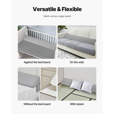 Μαξιλάρι σφήνας κρεβατιού VEVOR για κεφαλάρι 72" x 10" x 6" Γέμισμα κενών κρεβατιού 0-7