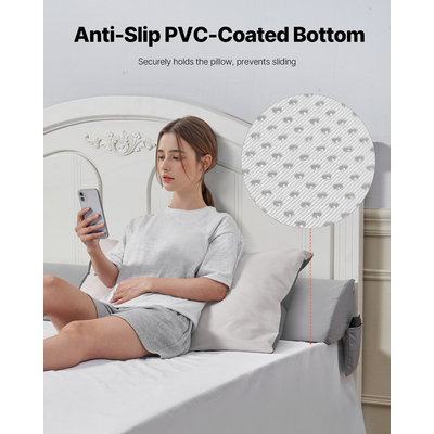 Μαξιλάρι σφήνας κρεβατιού VEVOR για κεφαλάρι 72" x 10" x 6" Γέμισμα κενών κρεβατιού 0-7