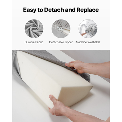 Μαξιλάρι σφήνας κρεβατιού VEVOR για κεφαλάρι 72" x 10" x 6" Γέμισμα κενών κρεβατιού 0-7