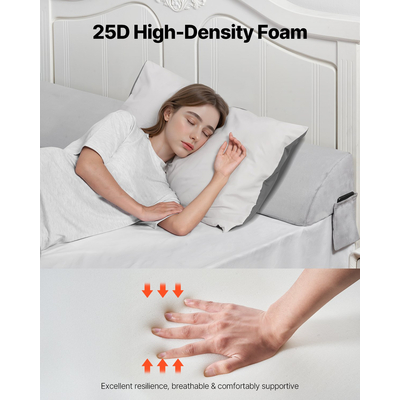 Μαξιλάρι κρεβατιού VEVOR με σφήνα 76"x10"x6" Βελούδινο κεφαλάρι για γέμισμα κενών κρεβατιού, γέμισμα κενών 0-7