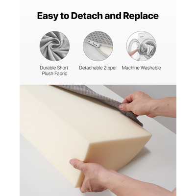 Μαξιλάρι κρεβατιού VEVOR με σφήνα 76"x10"x6" Βελούδινο κεφαλάρι για γέμισμα κενών κρεβατιού, γέμισμα κενών 0-7