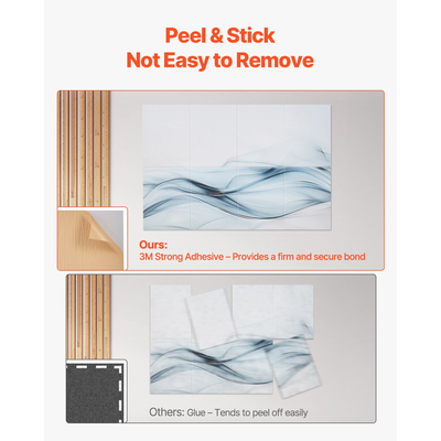 VEVOR 8 τεμάχια αυτοκόλλητα ακουστικά πάνελ τέχνης 15,8 x 11,8 ιντσών για οικιακό στούντιο