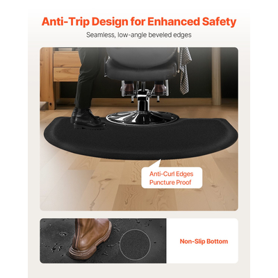 Πατάκι κομμωτηρίου VEVOR για κομμωτήριο 1220 x 905 mm Ημικυκλικό πατάκι κομμωτηρίου πάχους 13 mm