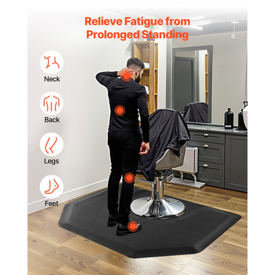 Πατάκι κομμωτηρίου VEVOR για κομμωτήριο 1225 x 1505 mm Εξάγωνο πατάκι κομμωτηρίου πάχους 13mm