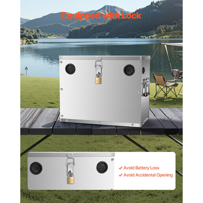 Κουτί μπαταριών VEVOR Group 24/31 από ανοξείδωτο χάλυβα για αυτοκίνητα και κινητήρες συρτής