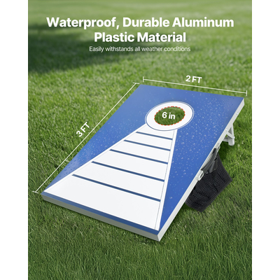 VEVOR 3x2ft Σετ Φορητών Τρυπών Κορν Φούρνου για Τρύπες Κορν Φούρνου, Αλουμινίου, 8 Σακούλες Φασολιών