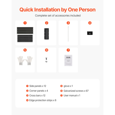 Μεταλλικό υπερυψωμένο παρτέρι κήπου VEVOR 8x4x1 ft Εξωτερική γλάστρα από γαλβανισμένο κουτί, σκούρο γκρι