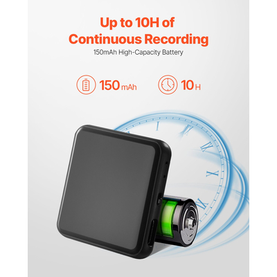 VEVOR Mini Ψηφιακή συσκευή εγγραφής φωνής με μαγνητική εγγραφή